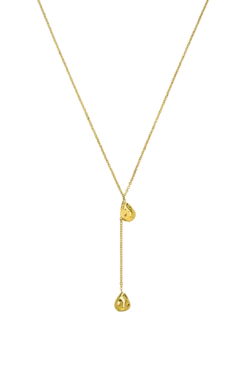 Molten Y-Necklace 14K Gold Plated