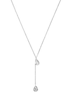 Molten Y-Necklace Silver