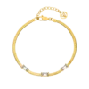 Sleek Baguette Bracelet 14K Gold Plated