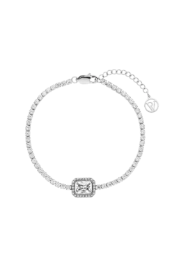 Emerald Tennis Bracelet Silver