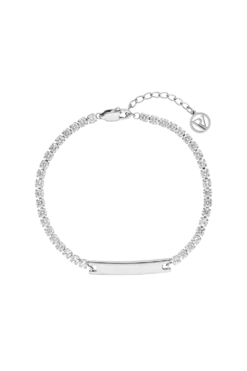 Engravable Tennis Bracelet Silver