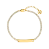 Engravable Tennis Bracelet 14K Gold Plated
