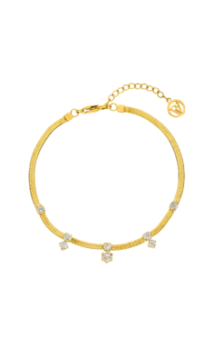 Sparkle Sleek Bracelet 14K Gold Plated