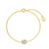 Sparkle Oval Bracelet 14K Gold Plated