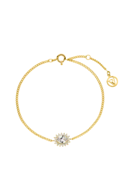 Sparkle Oval Bracelet 14K Gold Plated
