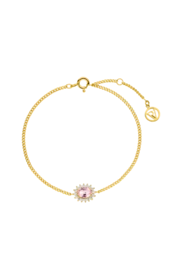 Sparkle Bracelet Pink 14K Gold Plated