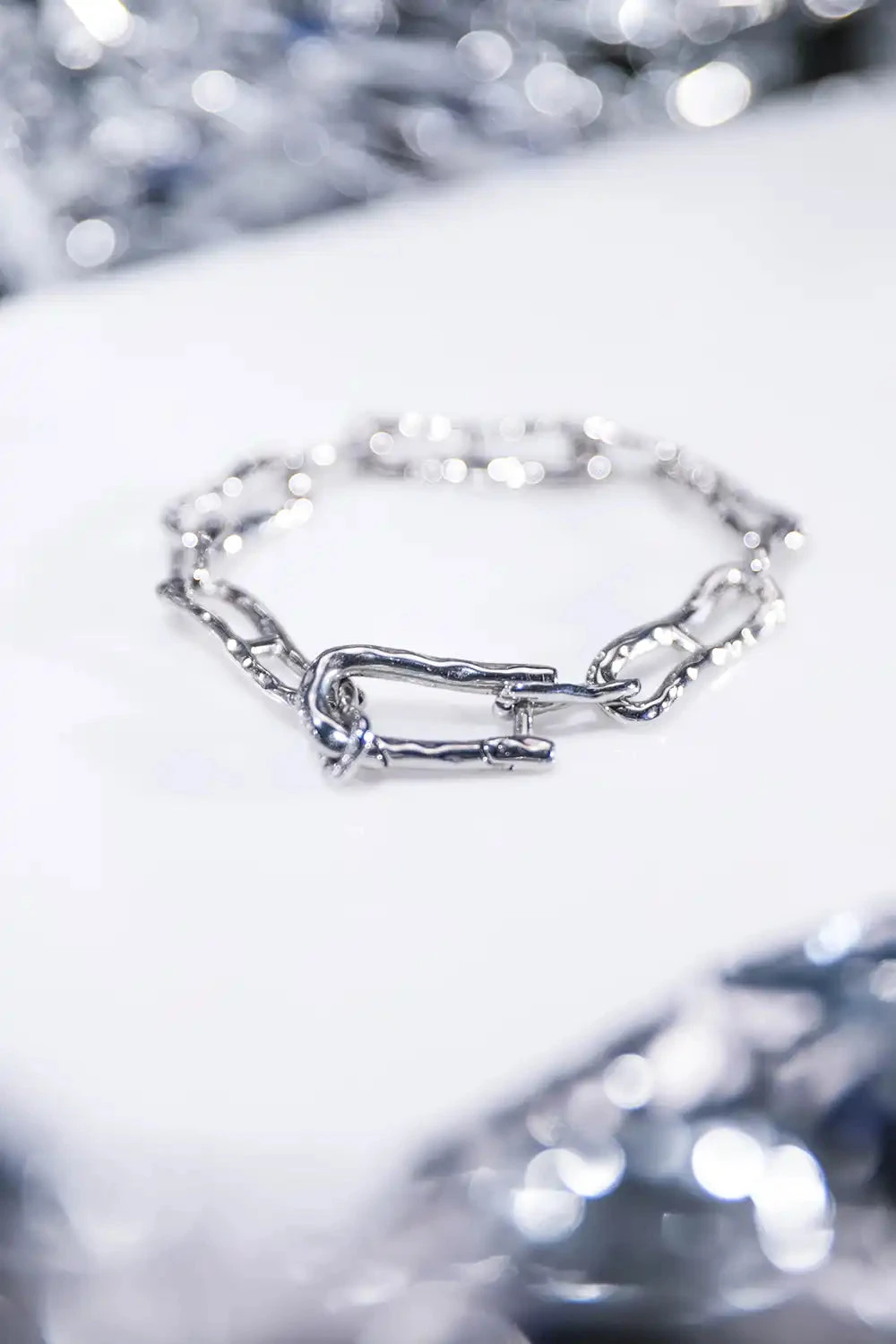 Molten Chunky Bracelet Silver – Bild 6