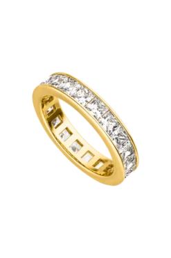 Brilliant Square Ring 14K Gold Plated