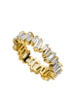 Baguette Ring 14K Gold Plated