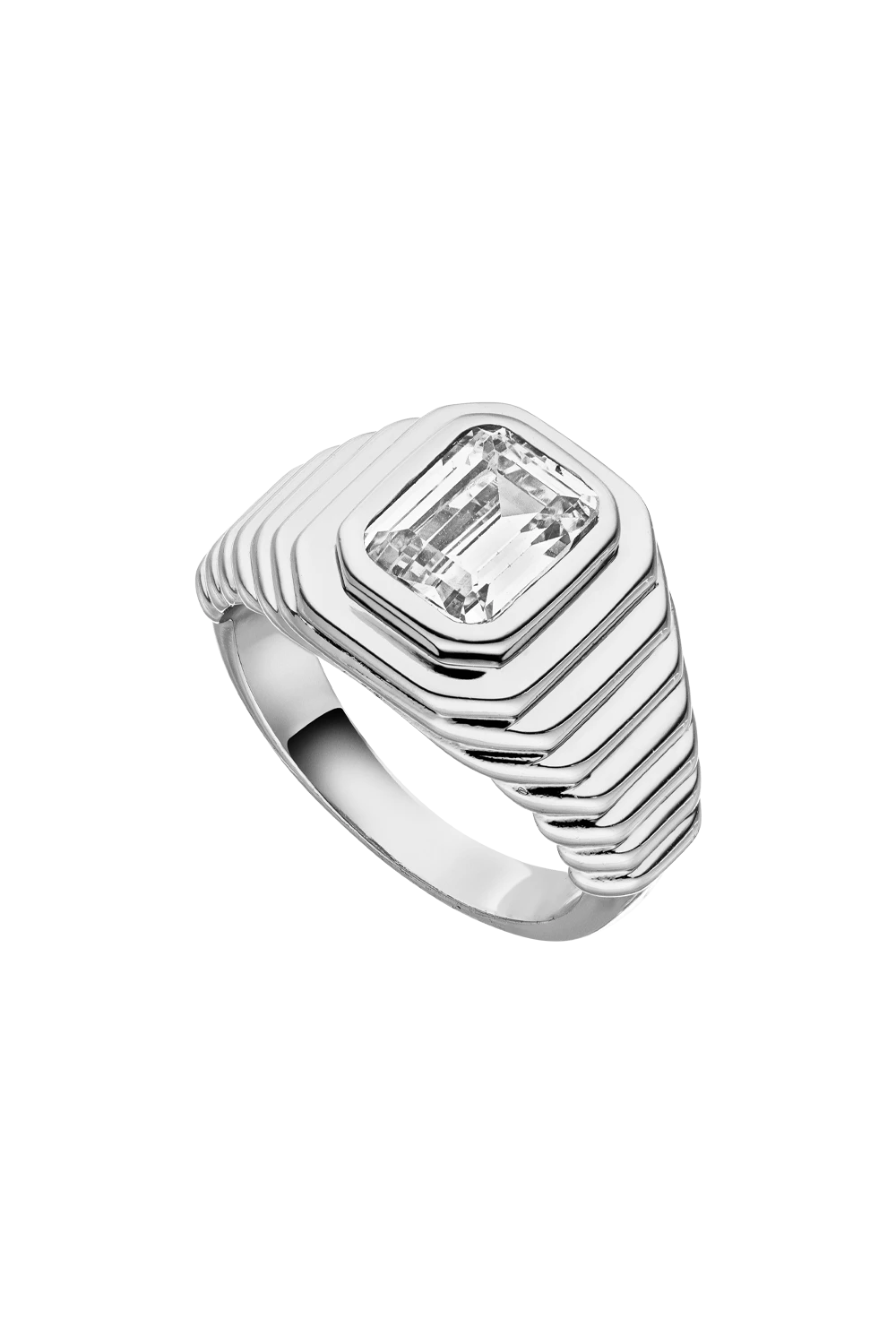 Emerald Ring White Silver – Bild 5