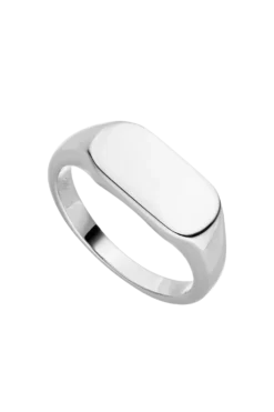 Engravable Signet Ring Silver