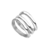 Molten Triple Ring Silver
