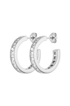 Brilliant Square Hoops Silver