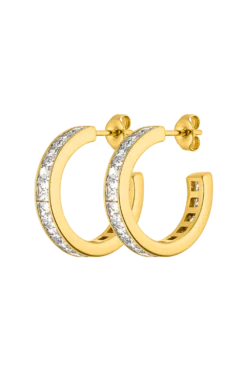 Brilliant Square Hoops 14K Gold Plated