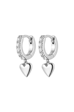 Heart Huggies Silver