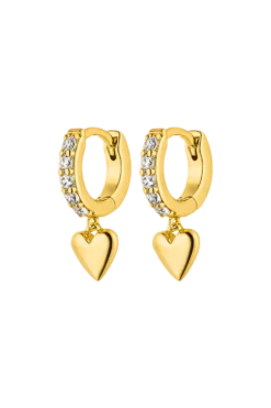 Heart Huggies 14K Gold Plated