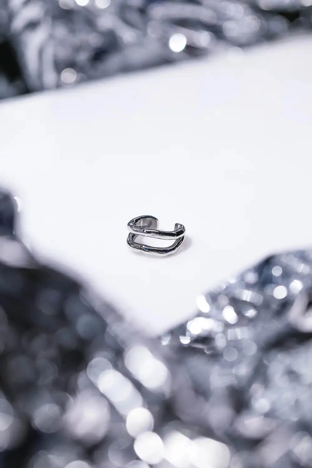 Molten Ear Cuff Silver – Bild 6