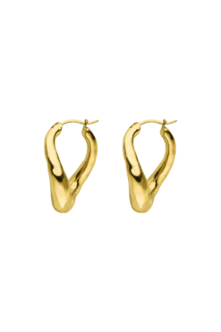 Molten Twisted Hoops 14K Gold Plated