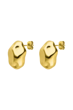 Molten Ear Stud 14K Gold Plated