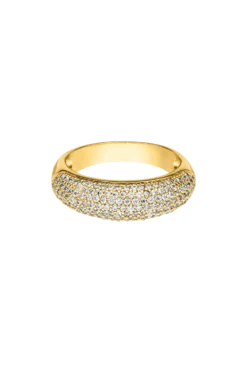 Pavé Dome Ring Gold