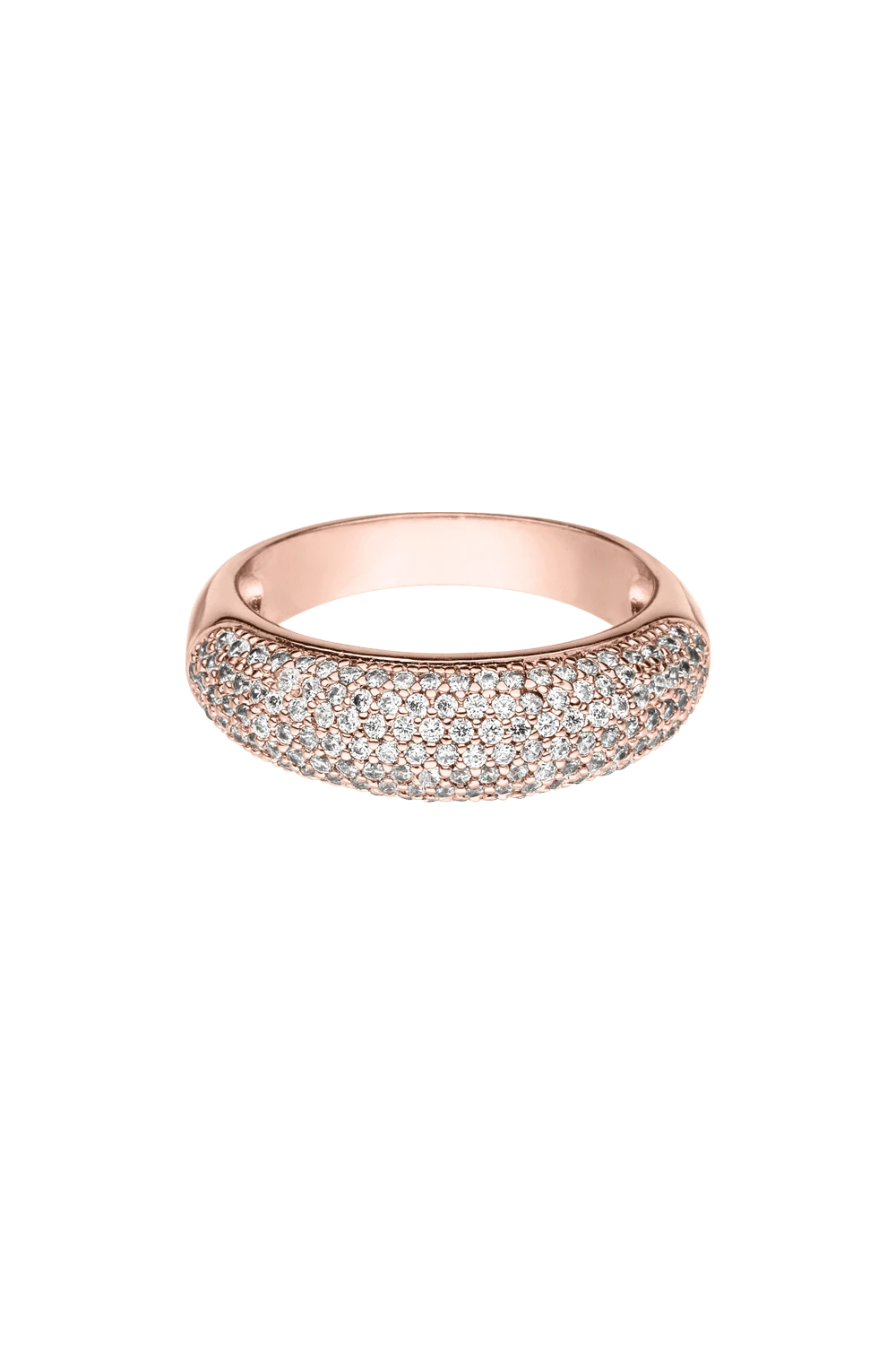 Pavé Dome Ring Rose Gold