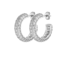 Pavé Hoops Silver