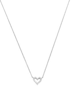 Radiant Heart Necklace Silver