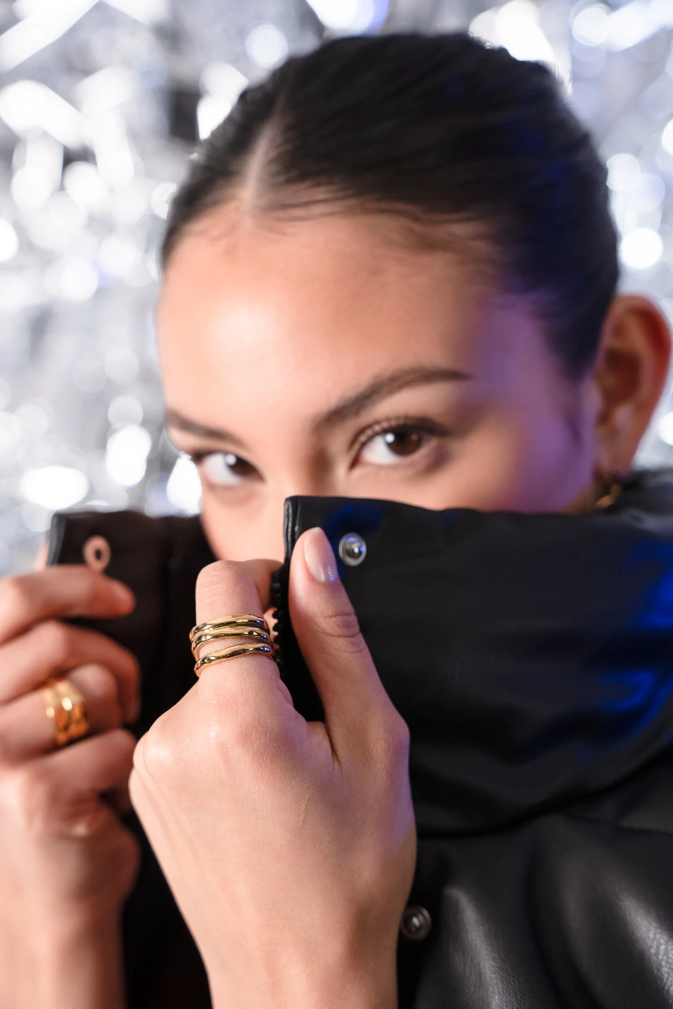 Molten Triple Ring 14K Gold Plated – Bild 2