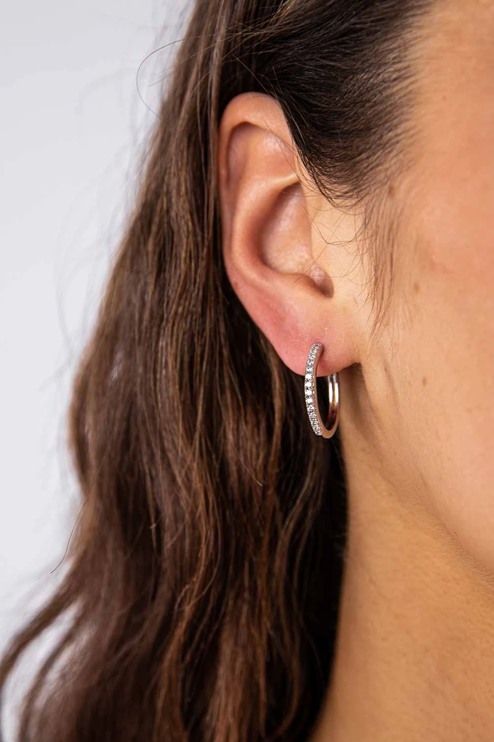 Allira Hoops Medium Silver – Bild 2