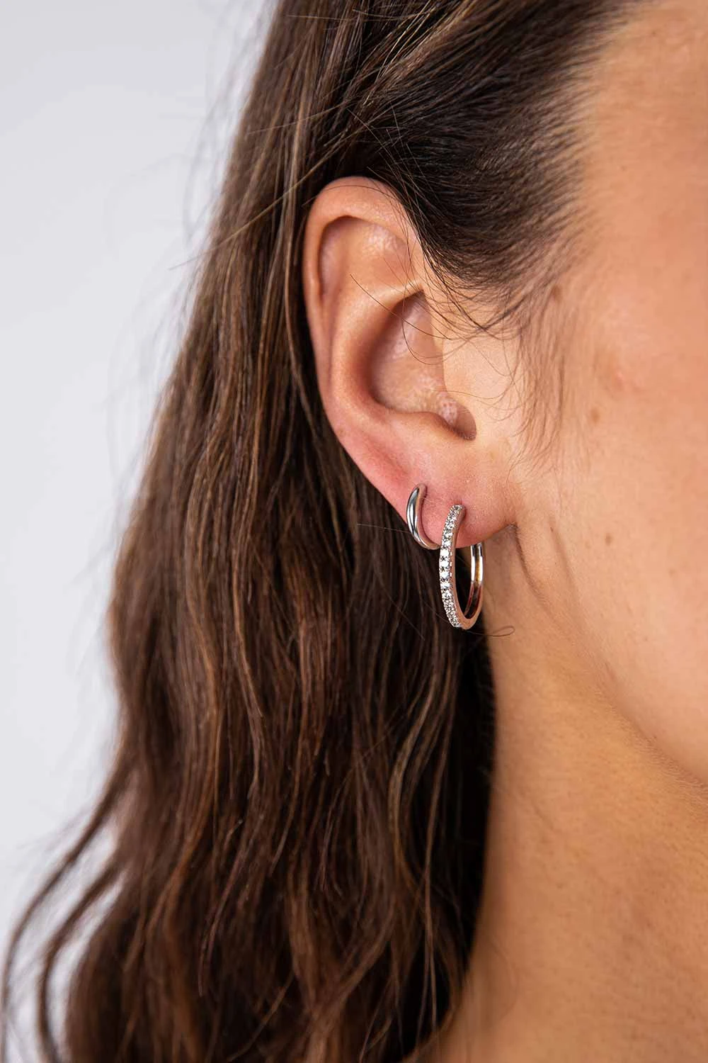 Allira Hoops Medium Silver – Bild 4