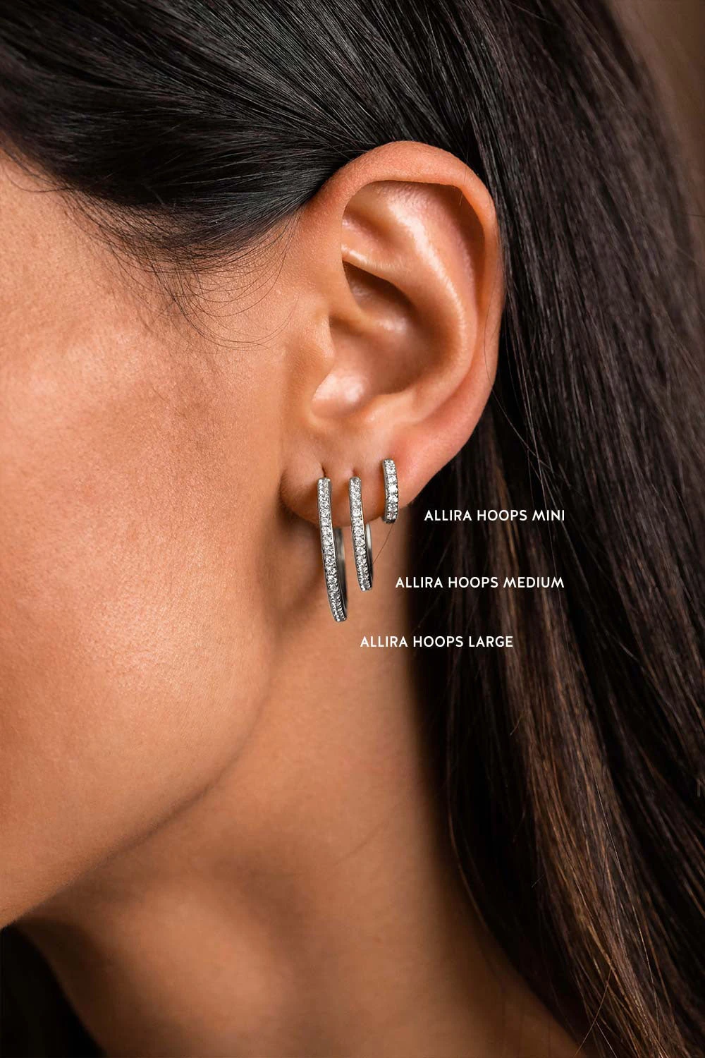 Allira Hoops Large Silver – Bild 4