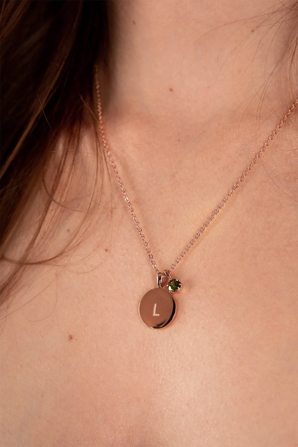 Birthstone August Necklace 14K Rose Gold Plated – Bild 2