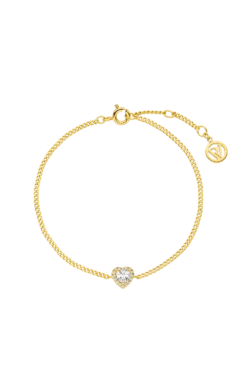 Glamorous Heart Bracelet 14K Gold Plated