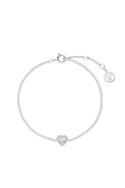 Glamorous Heart Bracelet Silver