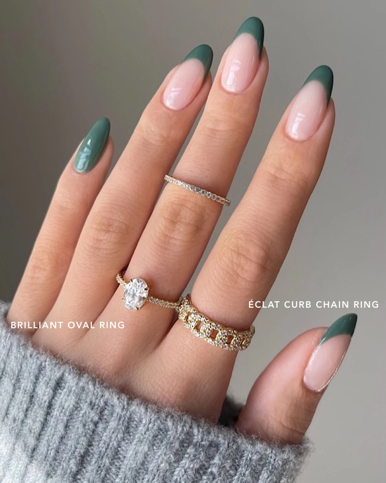 Éclat Curb Chain Ring 14K Gold Plated – Bild 5