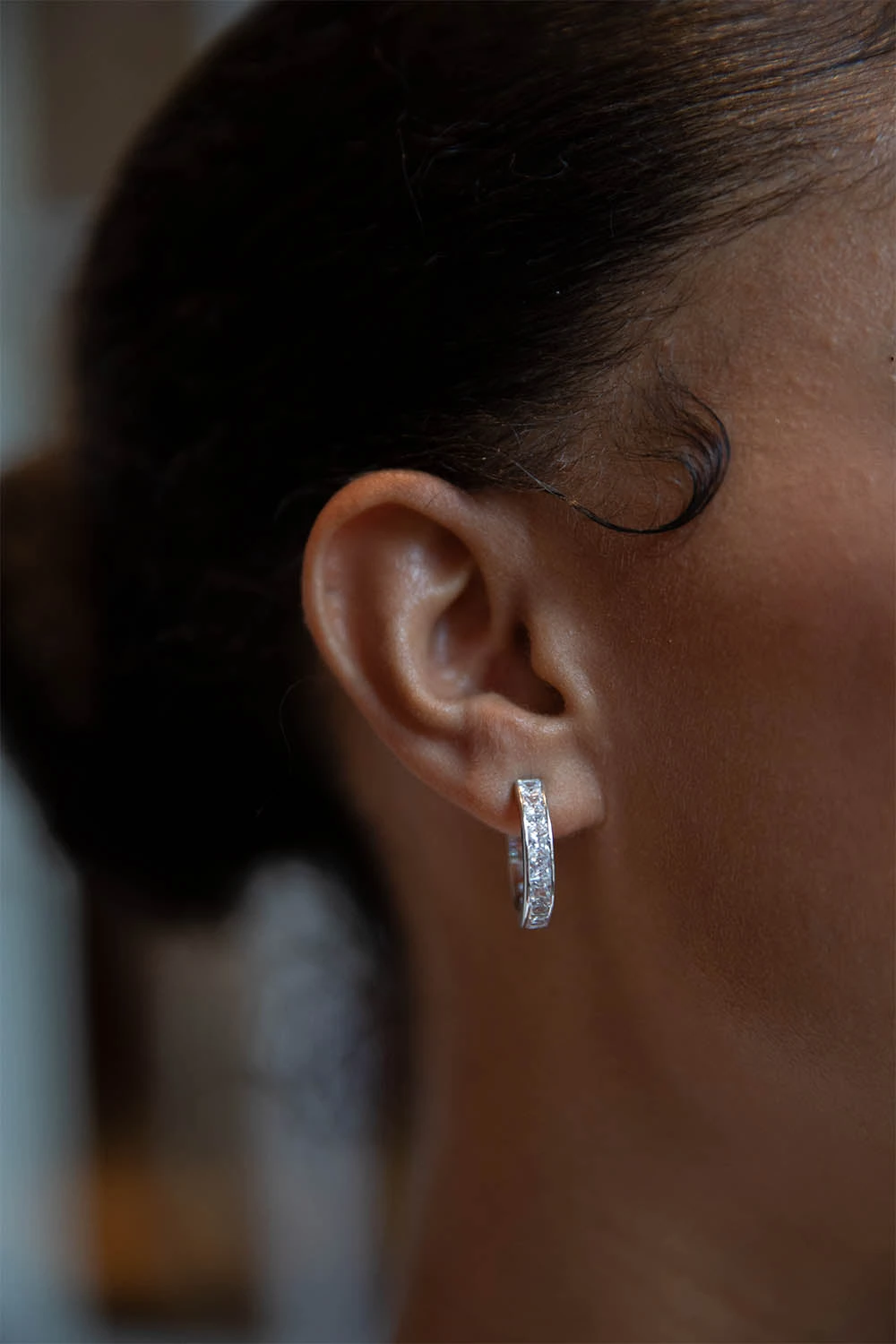 Brilliant Square Hoops Silver – Bild 2