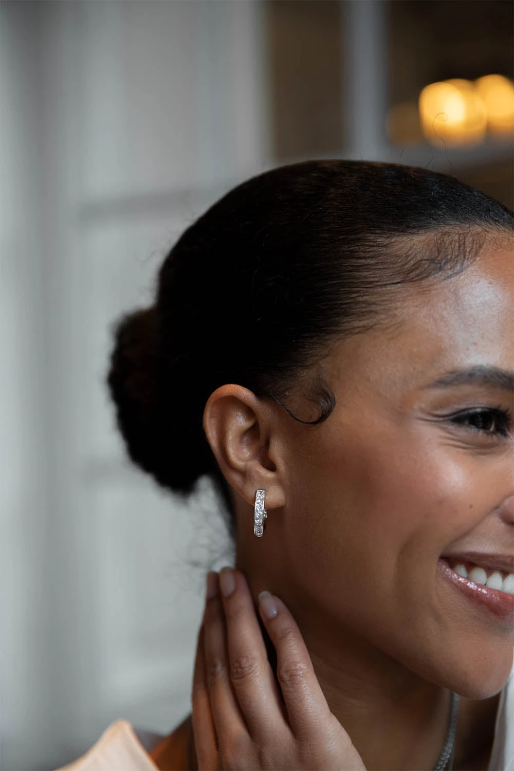 Brilliant Square Hoops Silver – Bild 3