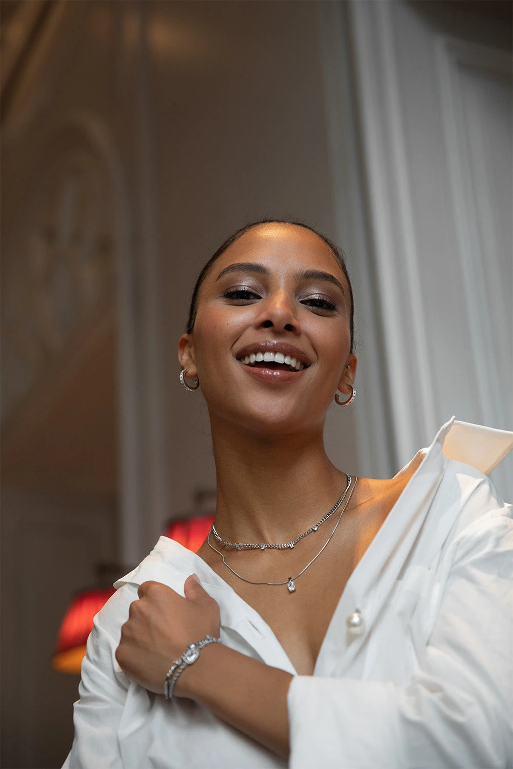 Brilliant Square Hoops Silver – Bild 4