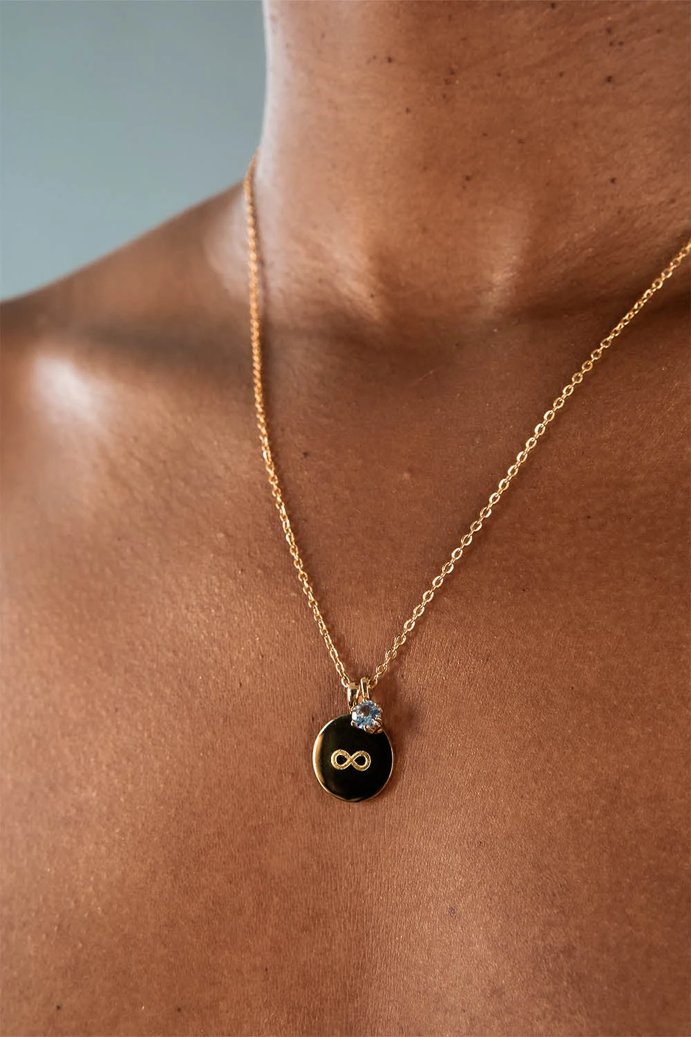 Birthstone December Necklace 14K Gold Plated – Bild 2