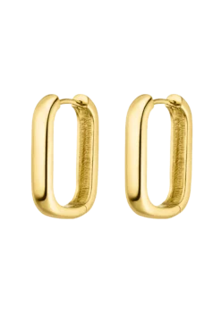 Rectangle Hoops 14K Gold Plated