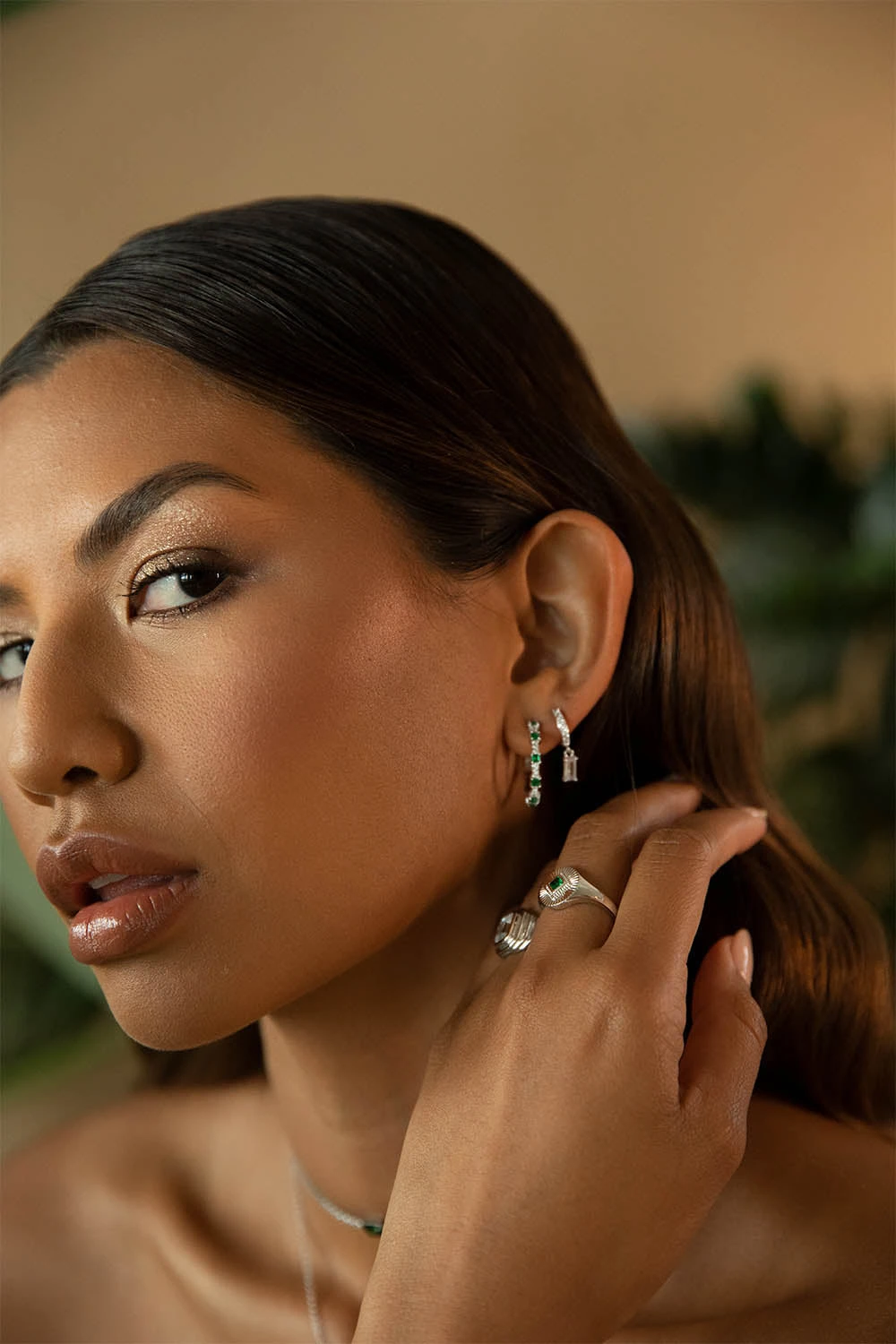 Emerald Ring White Silver – Bild 4