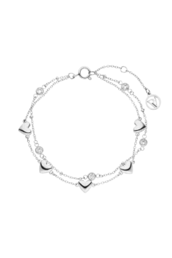Shining Heart Bracelet Silver