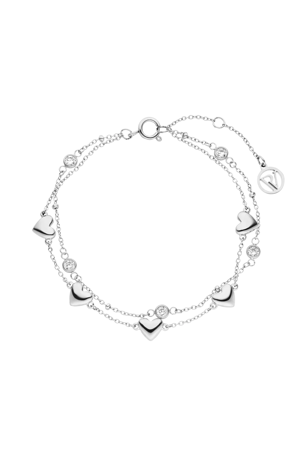 Shining Heart Bracelet Silver