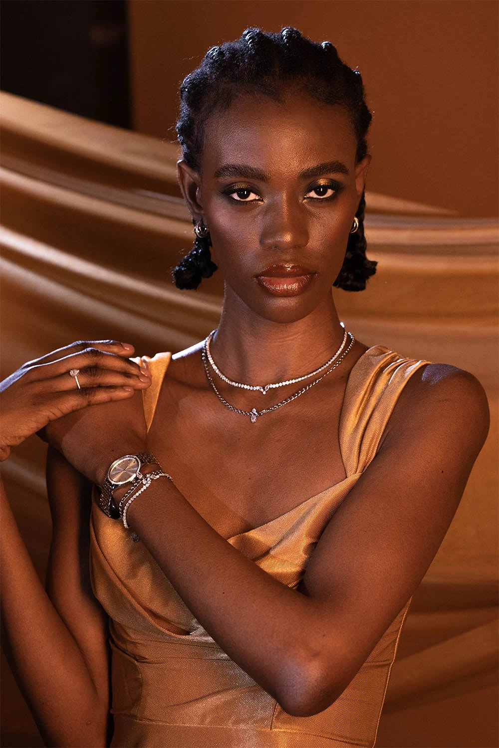 Teardrop Curb Necklace Silver – Bild 6