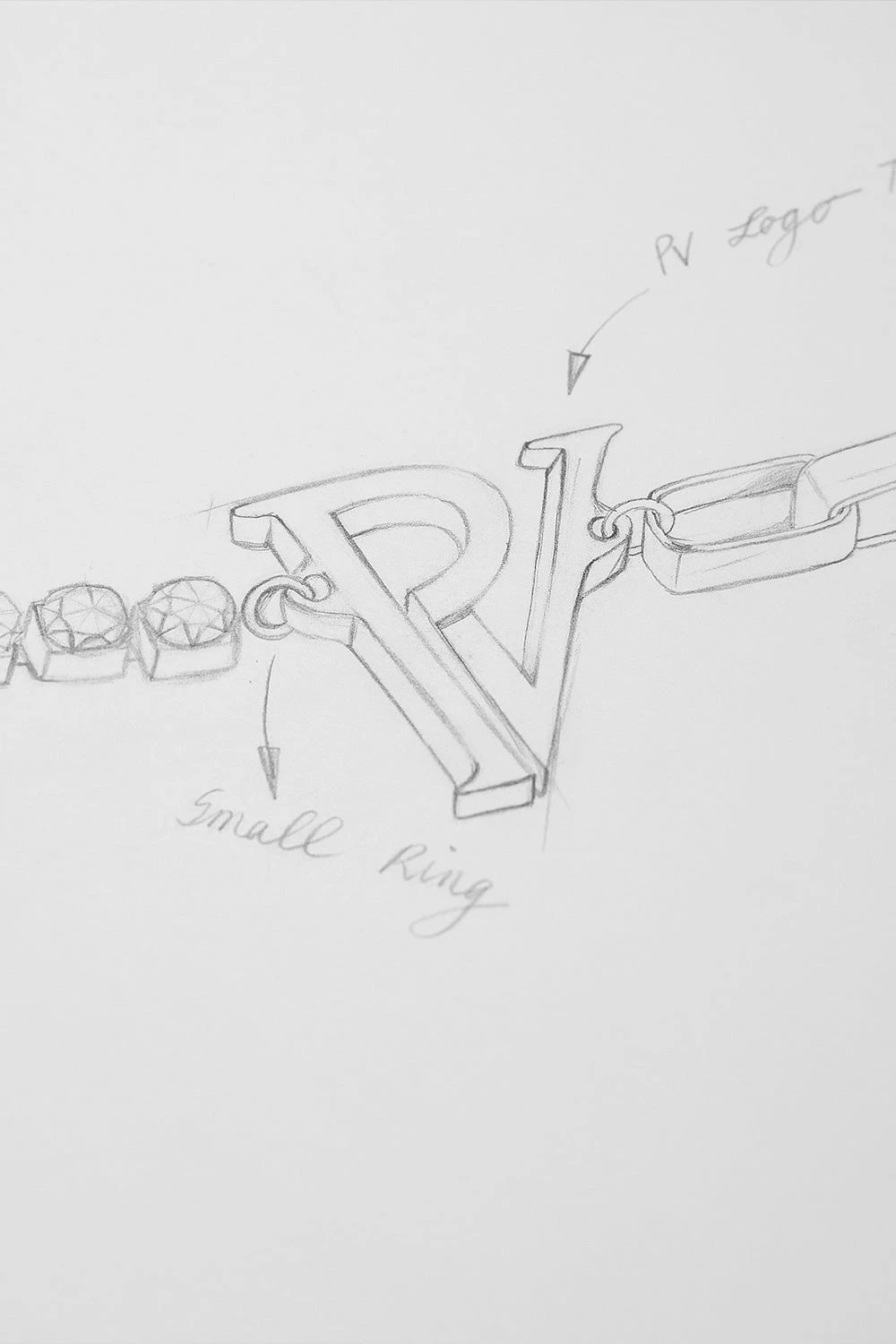 PV Tennis & Chain Bracelet Champagne – Bild 3