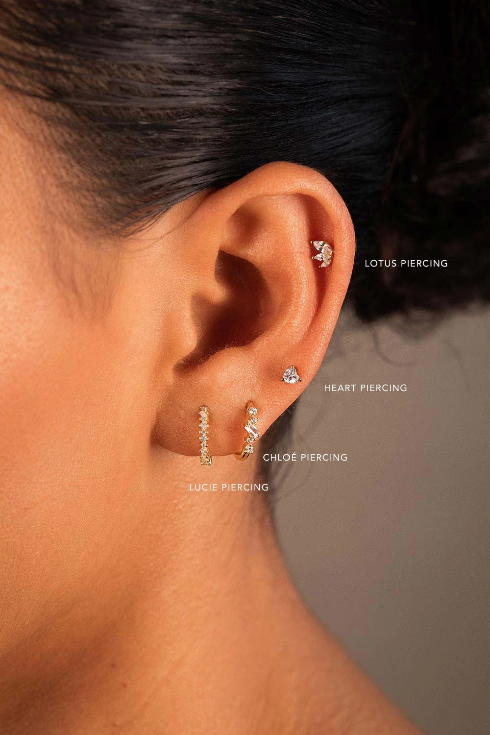 Heart Piercing Sterling Silver 14K Gold Plated – Bild 2