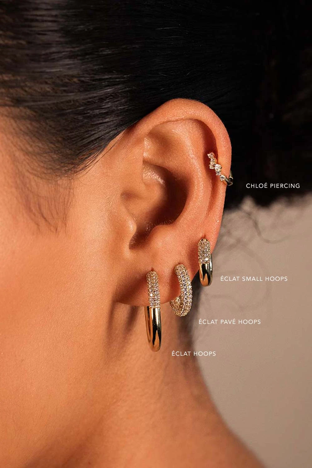 Éclat Hoops 14K Gold Plated – Bild 2