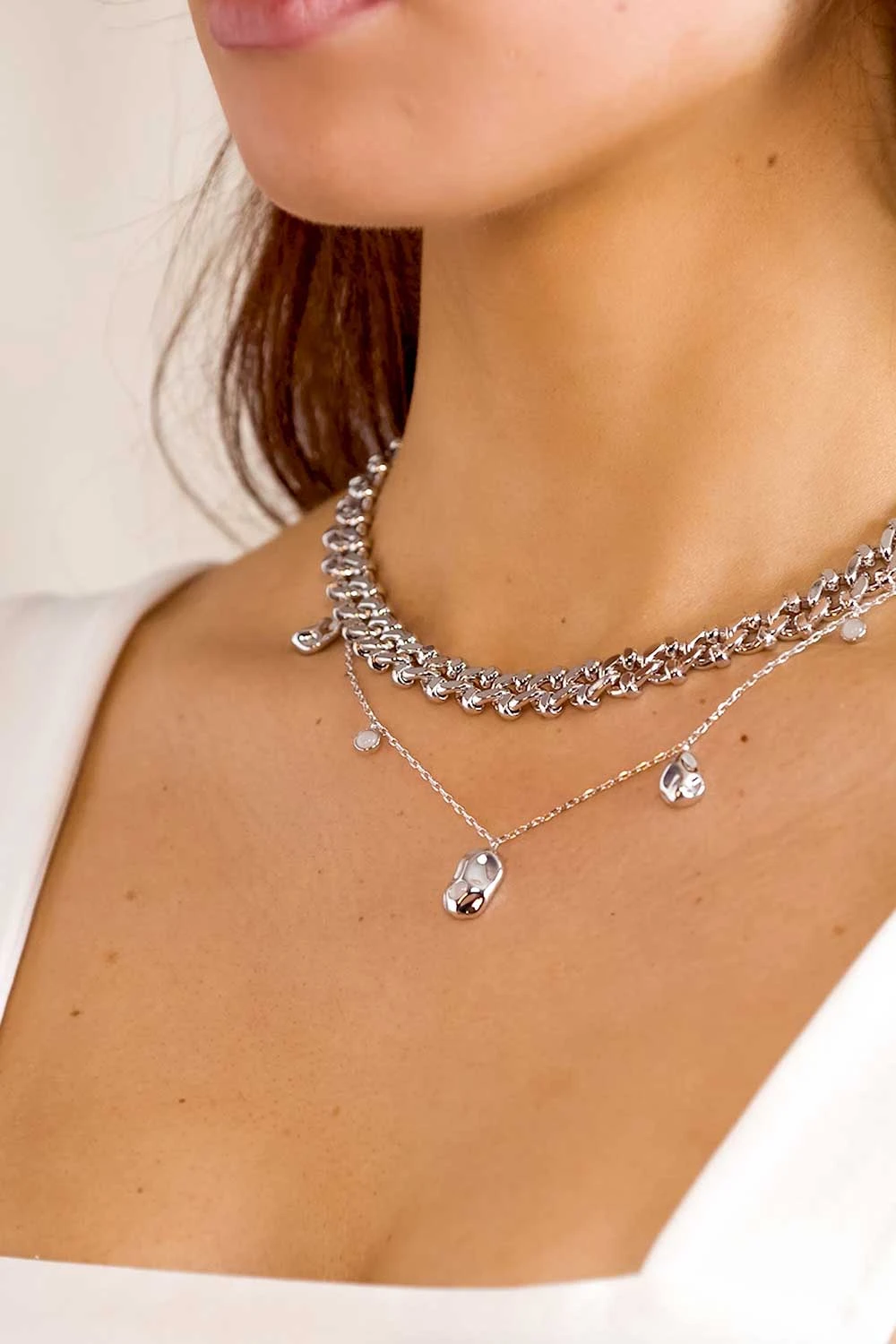 Liquida Drop Necklace Silver – Bild 2