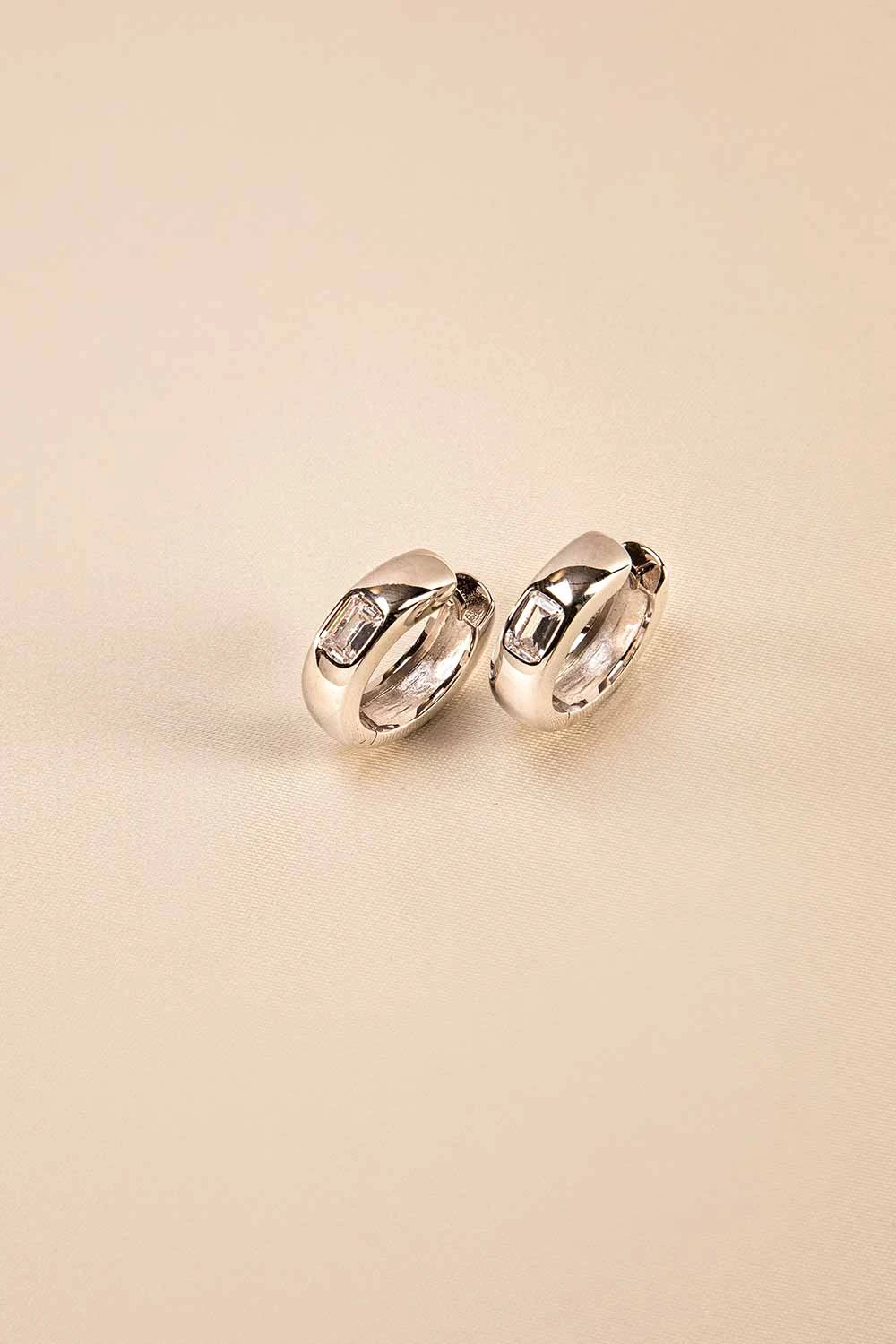 Emerald Hoops Silver – Bild 3