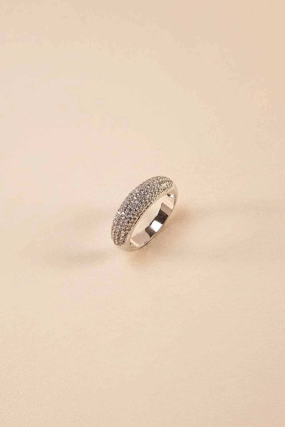 Pavé Dome Ring Silver – Bild 3